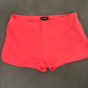 Coral Bebe shorts. Size 10. Like new